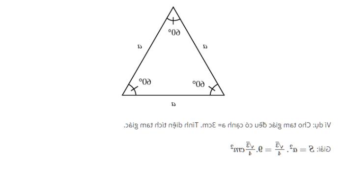 Bài toán tính S tam giác đều