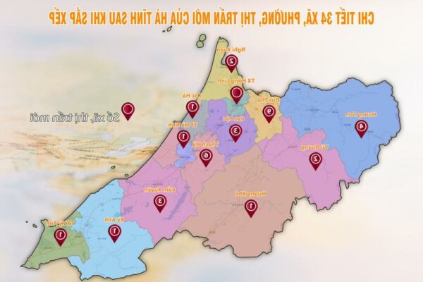 Chi tiết 34 xã, phường, thị trấn mới của Hà Tĩnh sau sắp xếp