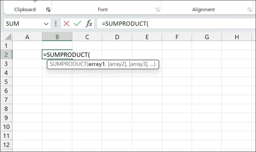 Tính tổng nhiều điều kiện với hàm SUMPRODUCT trong Excel