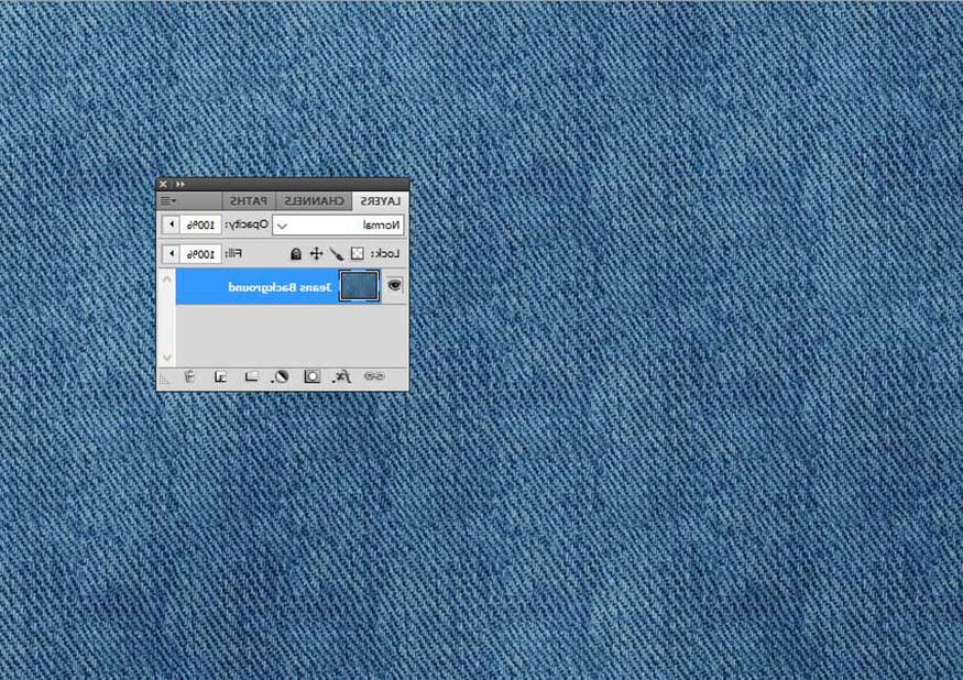 Tạo một tài liệu mới có kích thước 1100 x 600 px và tạo một layer mới có tên Jeans Background